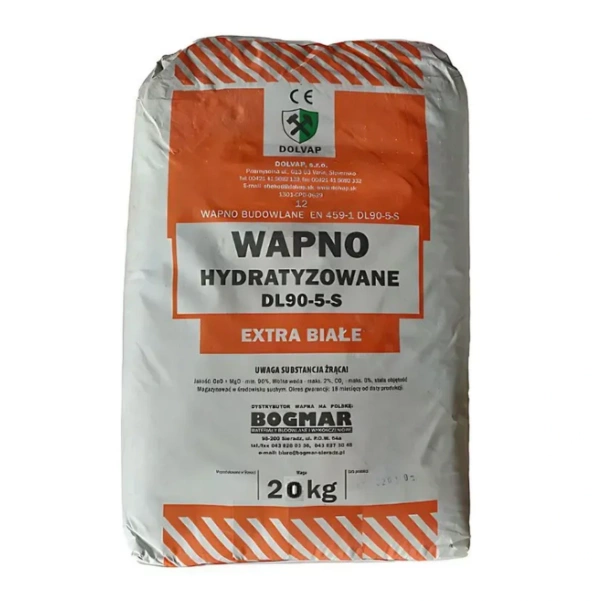 Wapno Hydratyzowane 20 kg Extra Białe DOLVAP