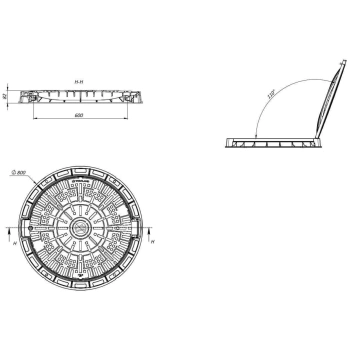 Właz pp ogrodowy DN600 plastik zielony A15