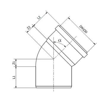 Kolano kanalizacji zewnętrznej 200 30 °