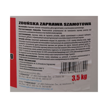 Zaprawa szamotowa w wiaderku 3,5 kg
