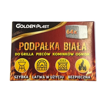 Podpałka biała Golden Plast 64 kostki