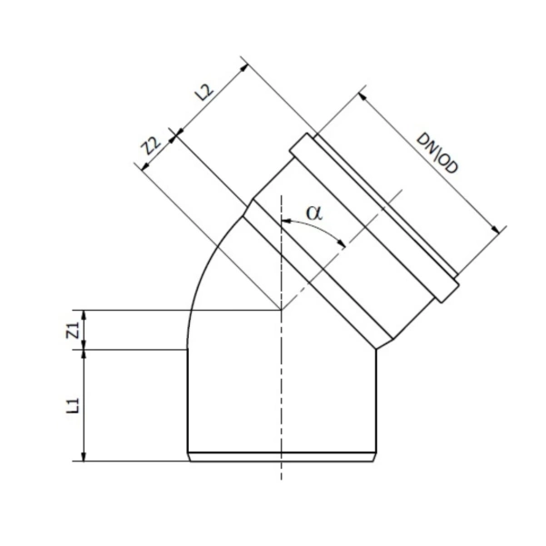 Kolano kanalizacji zewnętrznej 200 30 °