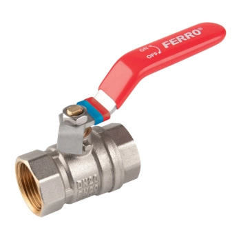 Zawór Kulowy Nakrętno-Nakrętny z Dźwignią 1/2" Ferro F-Comfort