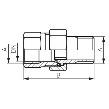 Śrubunek mosiężny prosty z oringiem 3/4'' SGU3