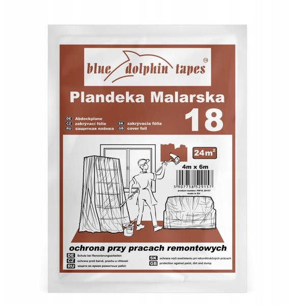 Plandeka malarska 4 m x 6 m