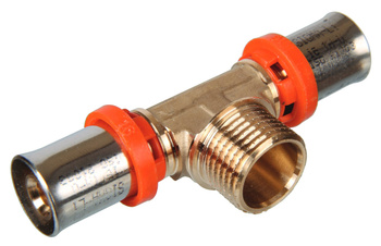 Trójnik GZ fi 25x3/4" zaprasowywany PEX