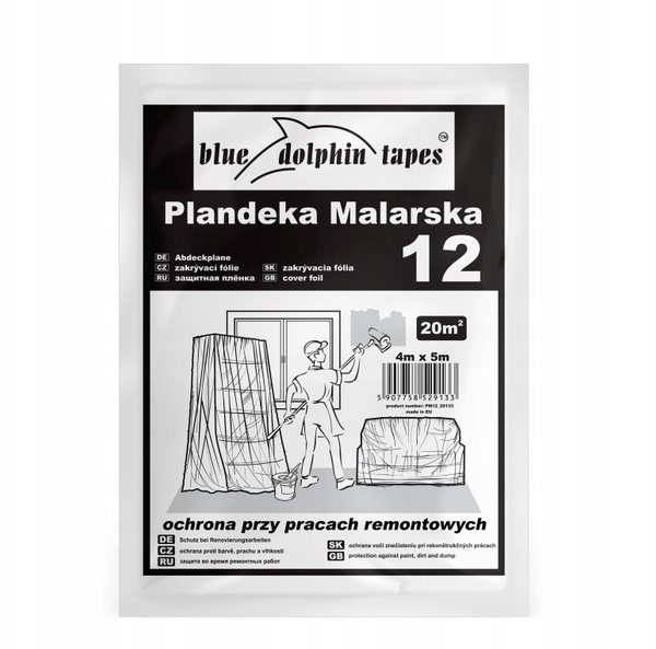 Plandeka malarska 4 m x 5 m