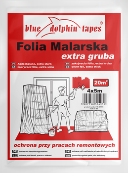 Folia malarska Extra Gruba 4 x 5 m