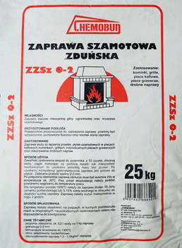 Zaprawa Szamotowa w Worku 25 kg