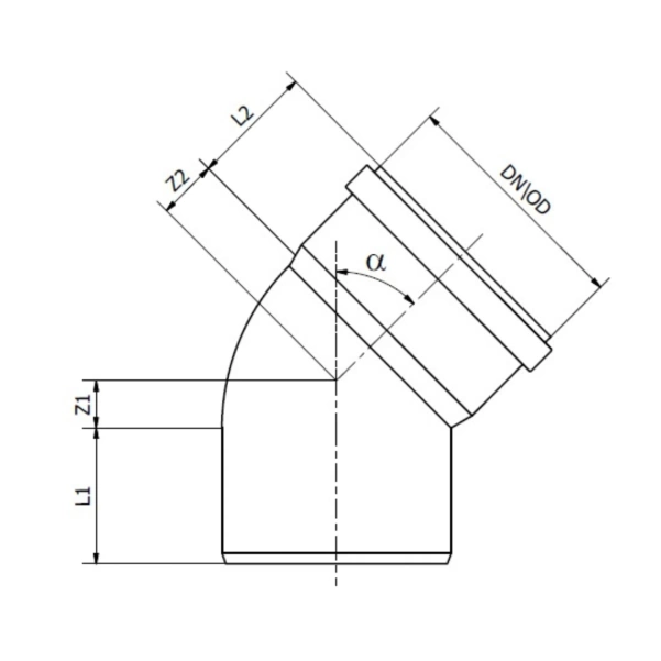 Kolano kanalizacji zewnętrznej 110 30 °