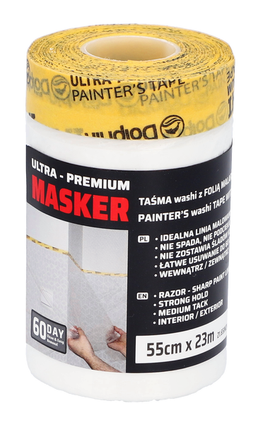 Masker – Taśma Washi z Folią Malarską 55cm x 23m