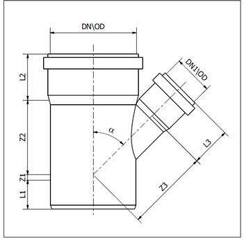 Trójnik kanalizacji zewnętrznej 110 x110/87,5 °