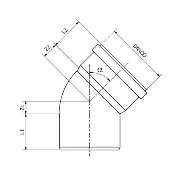 Kolano kanalizacji zewnętrznej 110 30 °