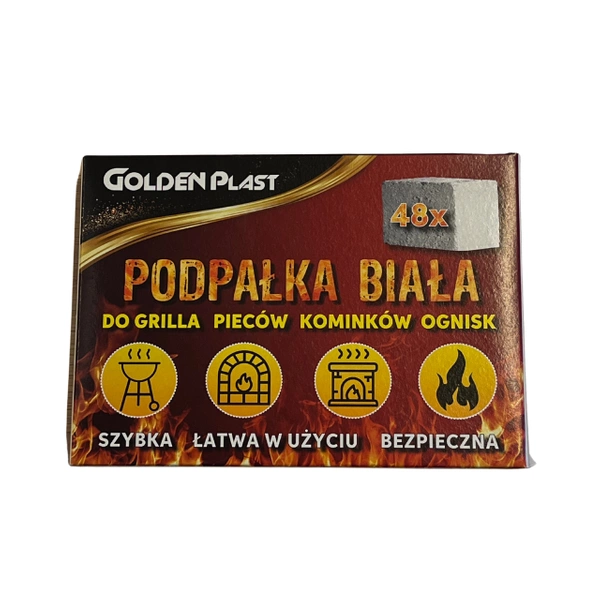 Podpałka biała Golden Plast 48 kostek