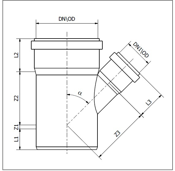 Trójnik kanalizacji zewnętrznej 110 x110/87,5 °
