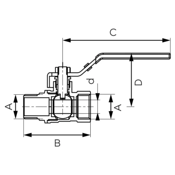 Zawór Kulowy Nakrętno-Wkrętny z Dźwignią 1/2" Ferro F-Comfort