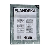 Plandeka mocna szara 4x5m gr 110g/m2