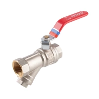 Zawór Kulowy Nakrętno-Nakrętny z Dźwignią z Filtrem 3/4" F-Power